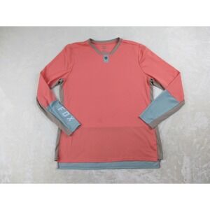 Fox Shirt Womens Large Pink Lightweight‎ Motorcross Defend Jersey Long Sleeve*